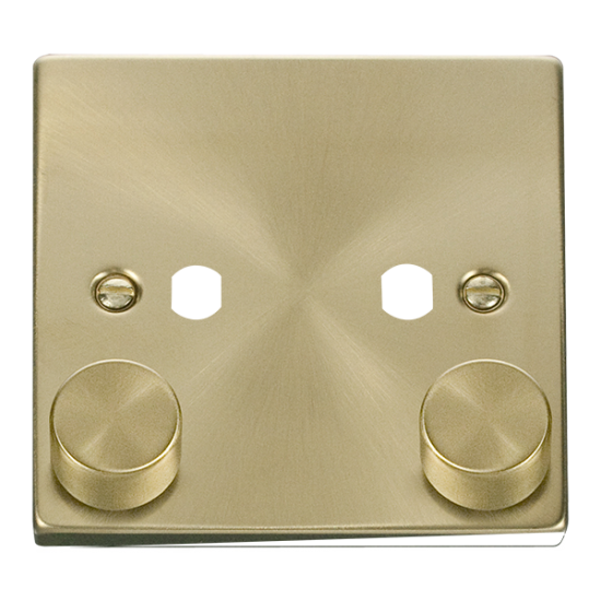 VPSB152PL Deco VPSB 2 GANG DOUBLE DIMMER PLATE & K