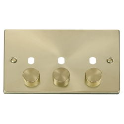VPSB153PL Deco VPSB 3 GANG DOUBLE DIMMER PLATE & K