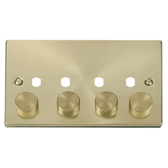 VPSB154PL Deco VPSB 4 GANG DOUBLE DIMMER PLATE & K