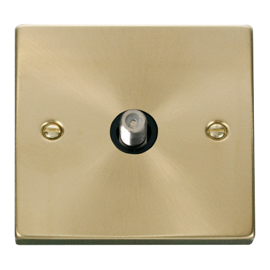 VPSB156BK Deco 1 Gang Satellite Socket Outlet - Bl