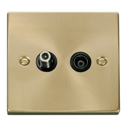 VPSB157BK Deco 1 Gang Satellite & Isolated Coaxial