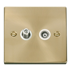 VPSB157WH Deco 1 Gang Satellite & Isolated Coaxial