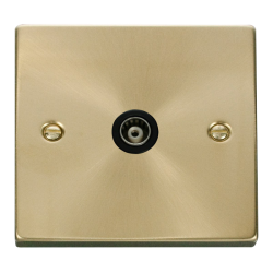VPSB158BK Deco Single Isolated Coaxial Socket Outl