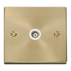 VPSB158WH Deco Single Isolated Coaxial Socket Outl