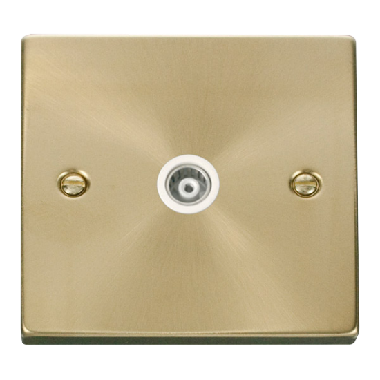 VPSB158WH Deco Single Isolated Coaxial Socket Outl