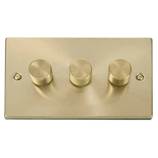 VPSB163 Deco VPSB 3GANG 2WAY 100W LED DIMMER SWITC