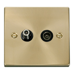 VPSB170BK Deco 1 Gang Satellite & Coaxial Socket O