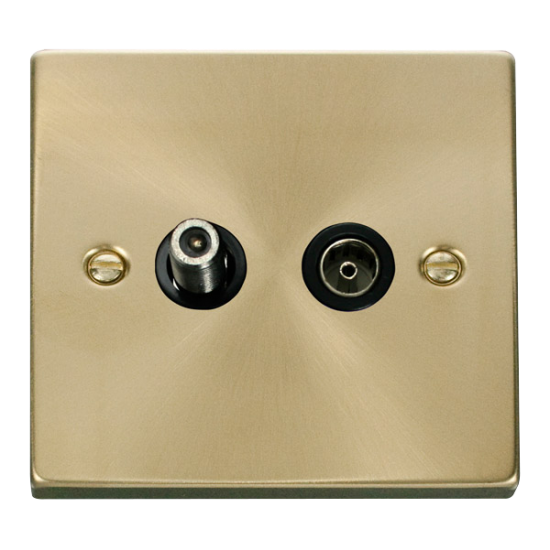VPSB170BK Deco 1 Gang Satellite & Coaxial Socket O
