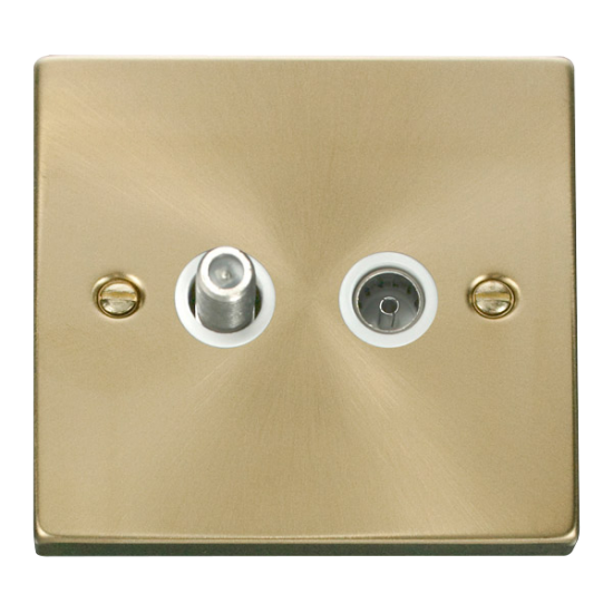 VPSB170WH Deco 1 Gang Satellite & Coaxial Socket O
