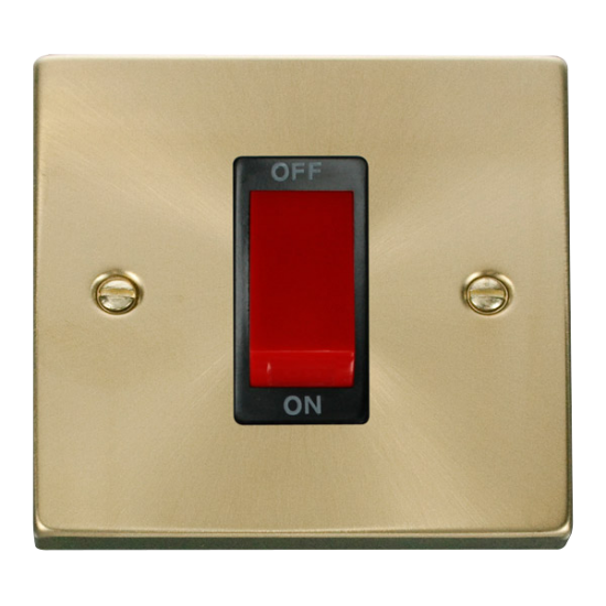 VPSB200BK Deco 1 Gang 45A DP Switch - Black