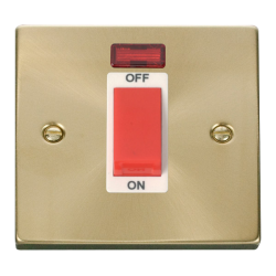 VPSB201WH Deco 1 Gang 45A DP Switch With Neon - Wh