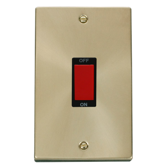 VPSB202BK Deco 2 Gang 45A DP Switch - Black