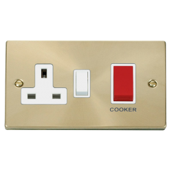 VPSB204WH Deco 45A DP Switch + 13A Switched Socket