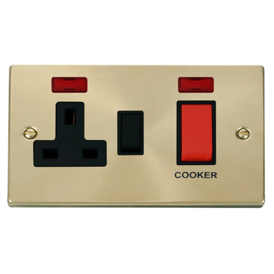 VPSB205BK Deco 45A DP Switch + 13A Switched Socket