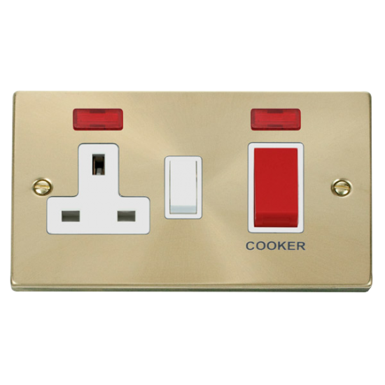 VPSB205WH Deco 45A DP Switch + 13A Switched Socket