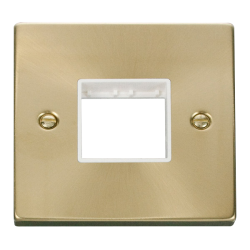 VPSB402WH Deco 1 Gang Plate Twin Aperture - White