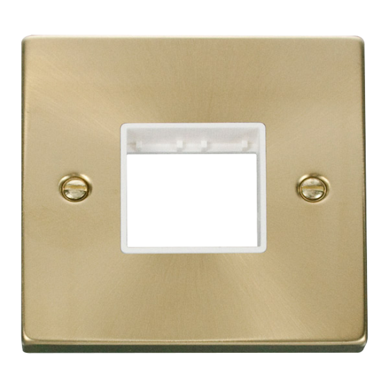 VPSB402WH Deco 1 Gang Plate Twin Aperture - White
