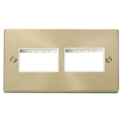 VPSB406WH Deco 2 Gang Plate (3 x 3) Aperture - Whi
