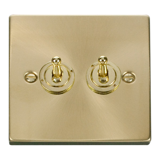 VPSB422 Deco 2 Gang 2 Way 10AX Toggle Switch