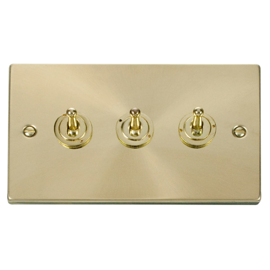 VPSB423 Deco 3 Gang 2 Way 10AX Toggle Switch