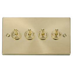 VPSB424 Deco 4 Gang 2 Way 10AX Toggle Switch