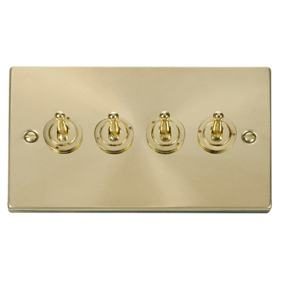 VPSB424 Deco 4 Gang 2 Way 10AX Toggle Switch