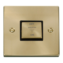 VPSB520BK Deco 10A 1 Gang 'Ingot' 3 Pole Fan Isola