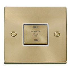 VPSB520WH Deco 10A 1 Gang 'Ingot' 3 Pole Fan Isola