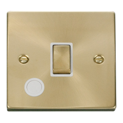 VPSB522WH Deco 20A 1 Gang DP 'Ingot' Switch With F