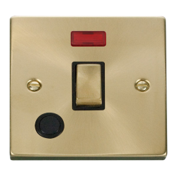 VPSB523BK Deco 20A 1 Gang DP 'Ingot' Switch With F