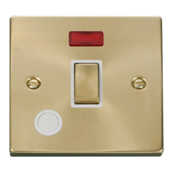 VPSB523WH Deco 20A 1 Gang DP 'Ingot' Switch With F