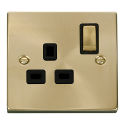 VPSB535BK Deco 1 Gang 13A DP 'Ingot' Switched Sock