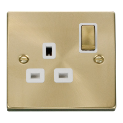 VPSB535WH Deco 1 Gang 13A DP 'Ingot' Switched Sock