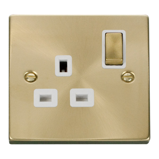 VPSB535WH Deco 1 Gang 13A DP 'Ingot' Switched Sock