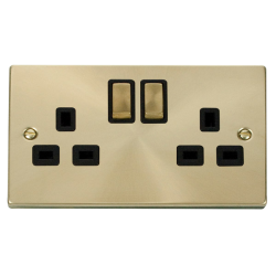 VPSB536BK Deco 2 Gang 13A DP 'Ingot' Switched Sock