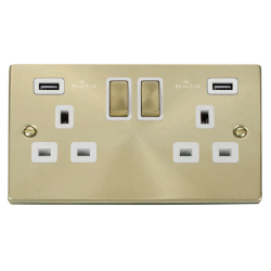 VPSB580WH Deco 13A Ingot 2 Gang Switched Sockets W