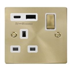 VPSB585WH Deco DECO 'INGOT' 13A 1  GANG  SWITCHED
