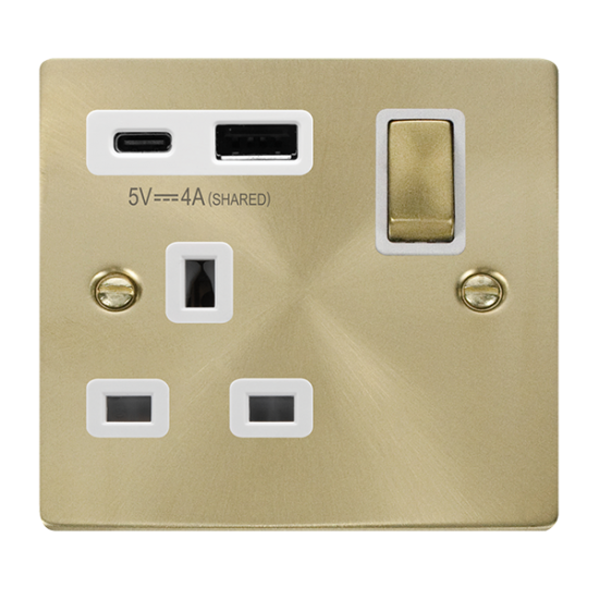 VPSB585WH Deco DECO 'INGOT' 13A 1  GANG  SWITCHED