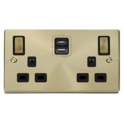 VPSB586BK Deco 2G 13A SW SKT 4.2A A&C USB INGOT VP
