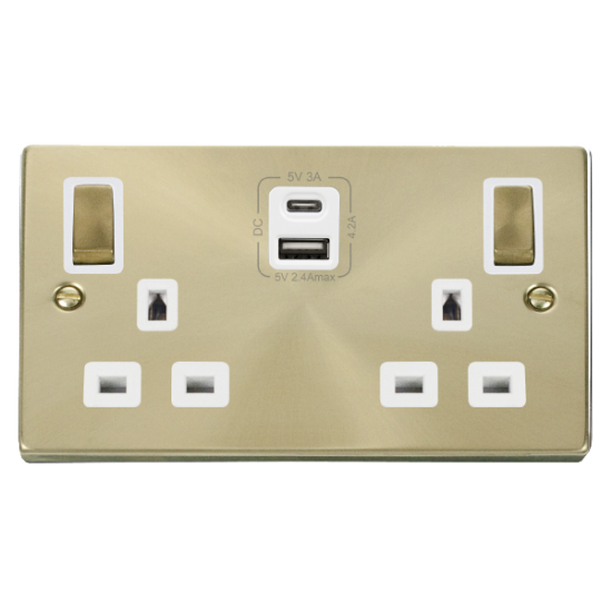 VPSB586WH Deco 2G 13A SW SKT 4.2A A&C USB INGOT VP