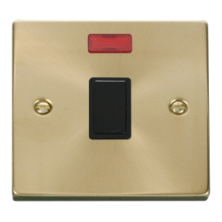 VPSB623BK Deco 20A 1 Gang DP Switch + Neon - Black