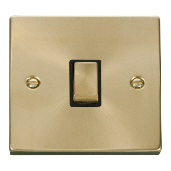 VPSB722BK Deco 20A 1 Gang DP 'Ingot' Switch - Blac
