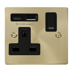 VPSB785BK Deco DECO 'NON INGOT' 13A 1  GANG  SWITC