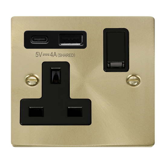 VPSB785BK Deco DECO 'NON INGOT' 13A 1  GANG  SWITC