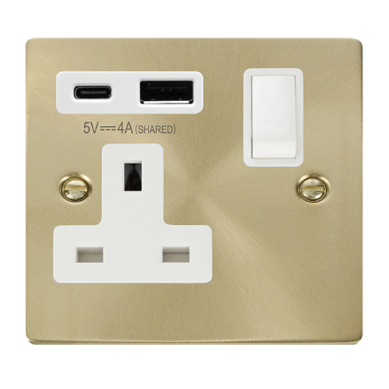 VPSB785WH Deco DECO 'NON INGOT' 13A 1  GANG  SWITC