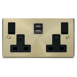 VPSB786BK Deco 2G 13A SW SKT 4.2A A&C USB VPSB BK