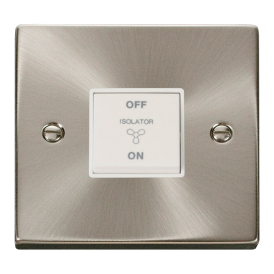 VPSC020WH Deco 10A 1 Gang 3 Pole Fan Isolation Swi