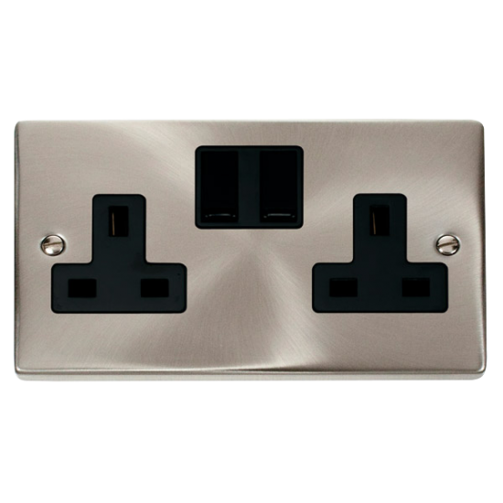 VPSC036BK Deco 2 Gang 13A DP Switched Socket Outle