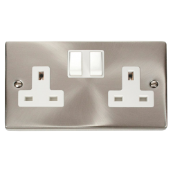 VPSC036WH Deco 2 Gang 13A DP Switched Socket Outle