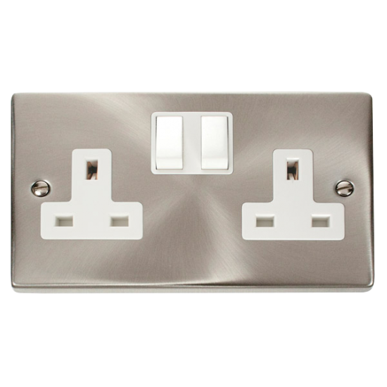 VPSC036WH Deco 2 Gang 13A DP Switched Socket Outle